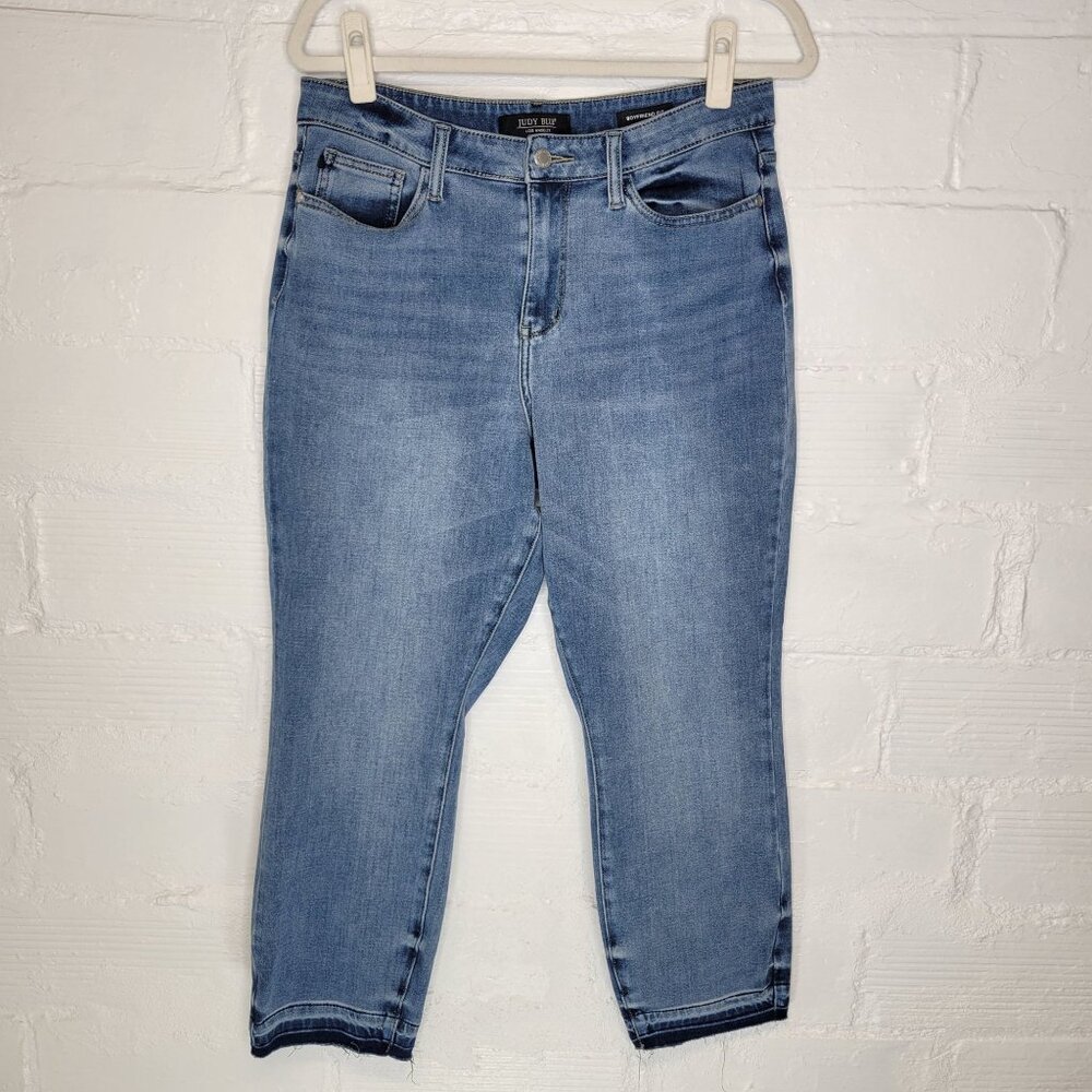 Judy Blue Women's Junior's Size 9 Jeans Boyfriend Fit Raw Hem